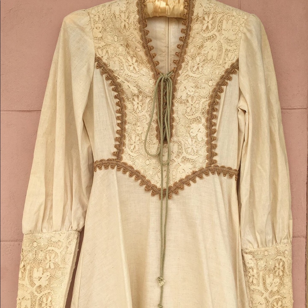 SOLD Vintage Victorian Gunne Sax corset prairie dress